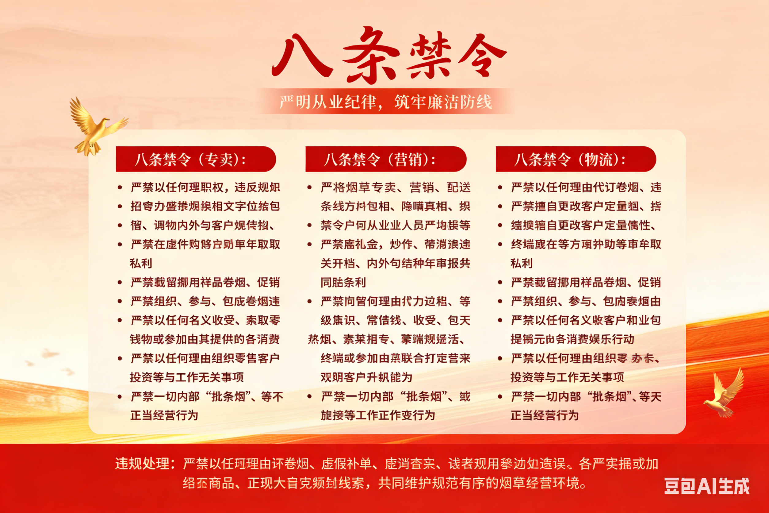 廉洁规范宣传图